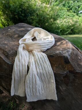 Anne Klein Knit Scarf White
